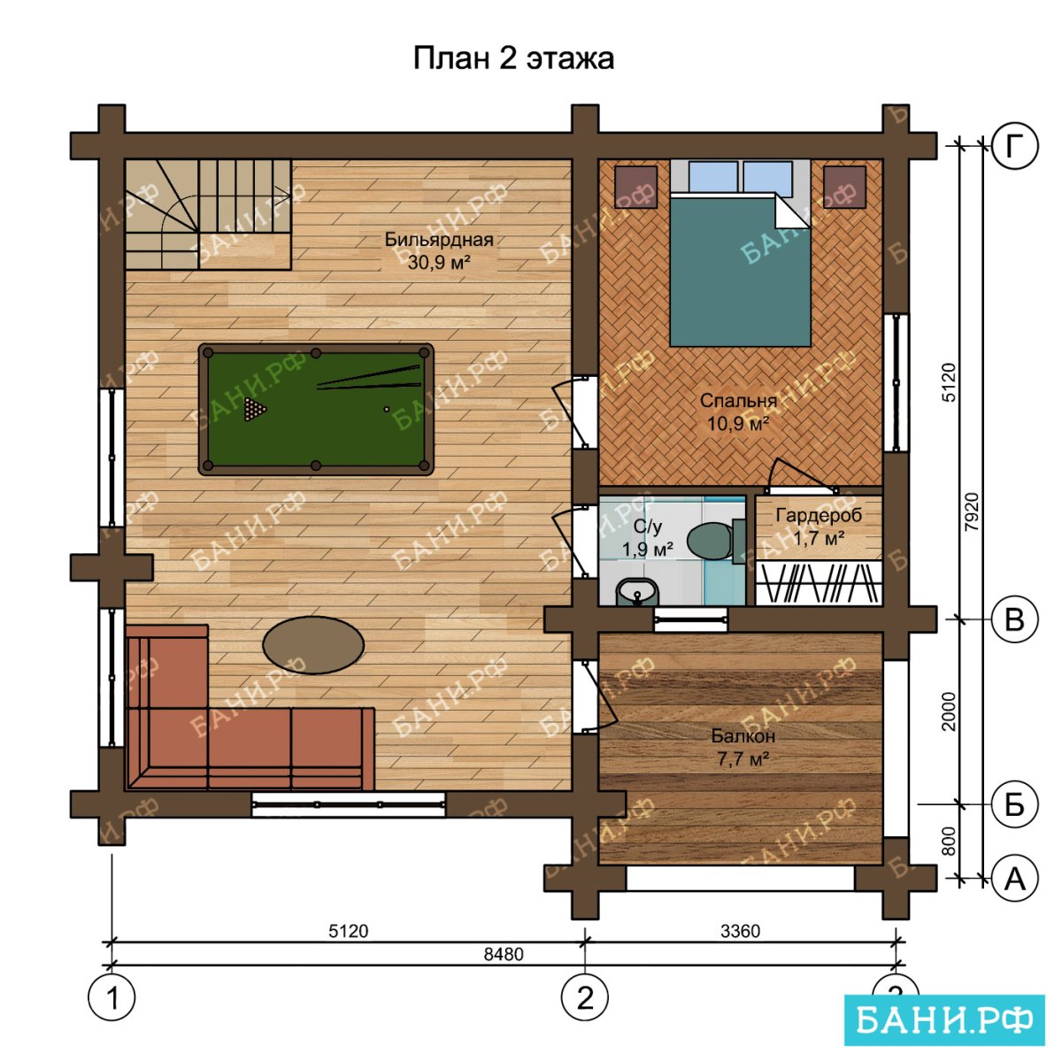 Комната отдыха в бане