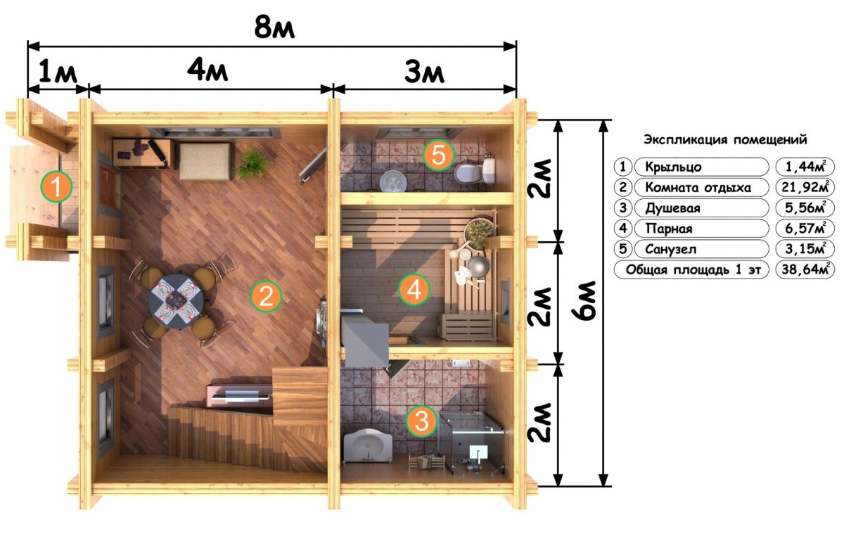 Баня с зимним проживанием