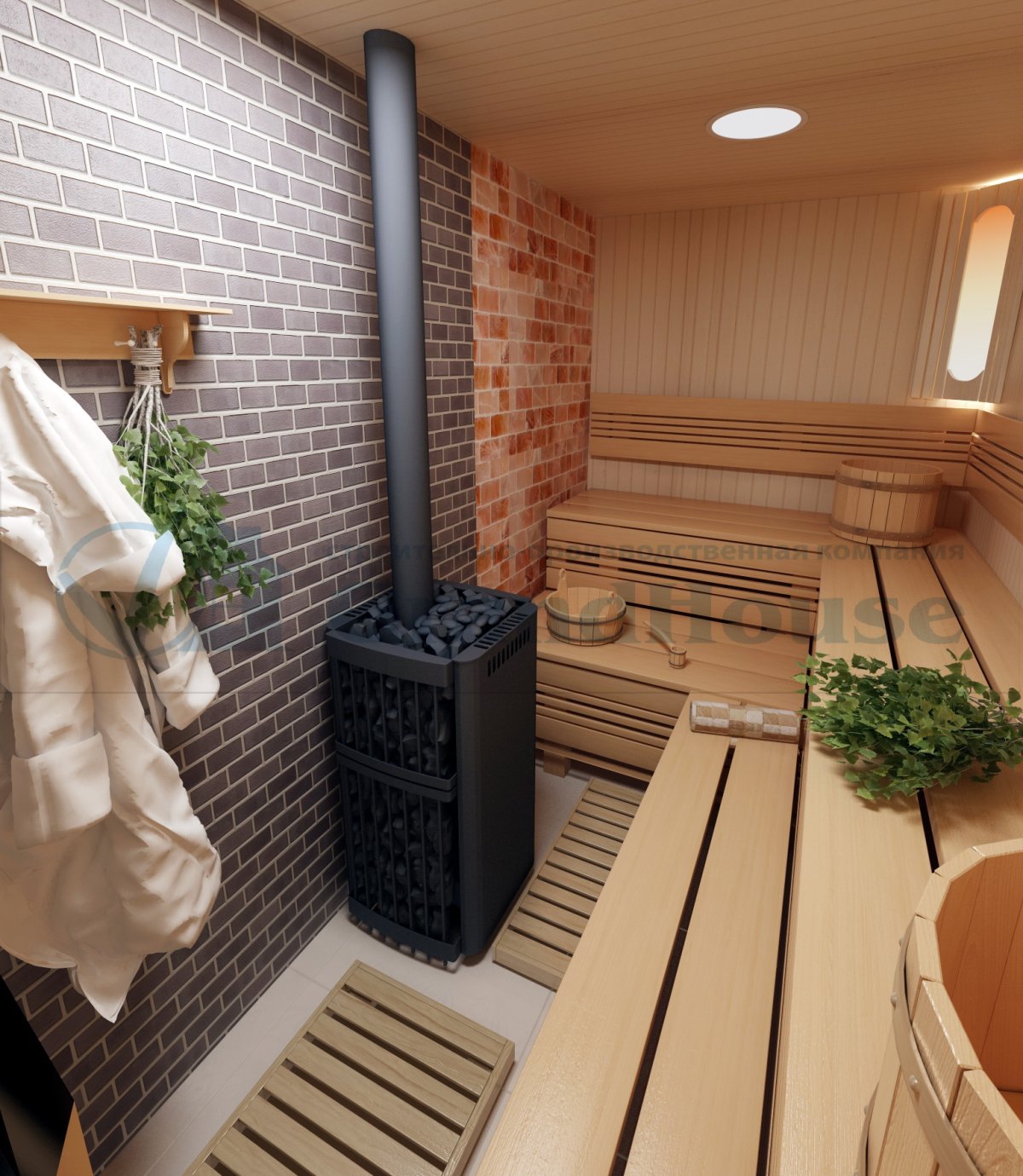 Баня эконом с комнатой отдыха