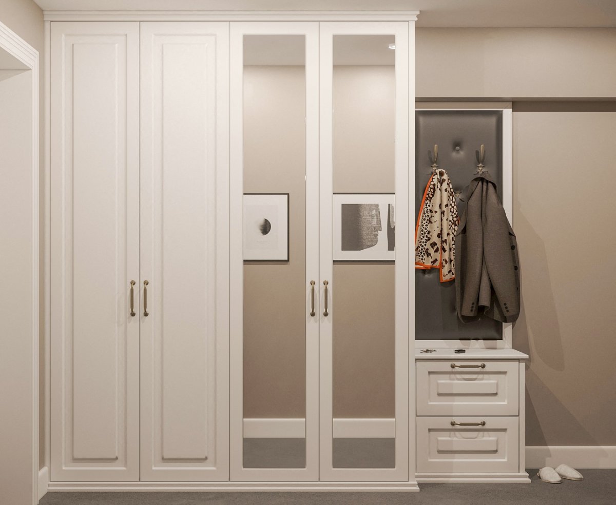 Белый шкаф в прихожую