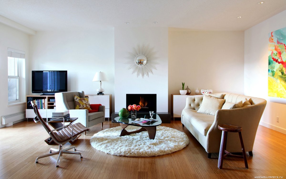 Светло коричневый оттенок стен