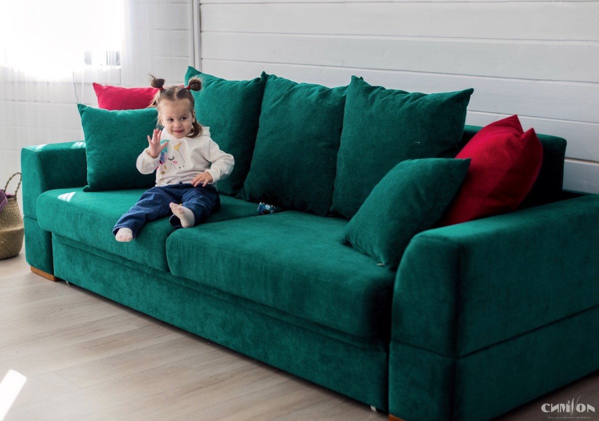 Диван Бартон изумрудном цвете