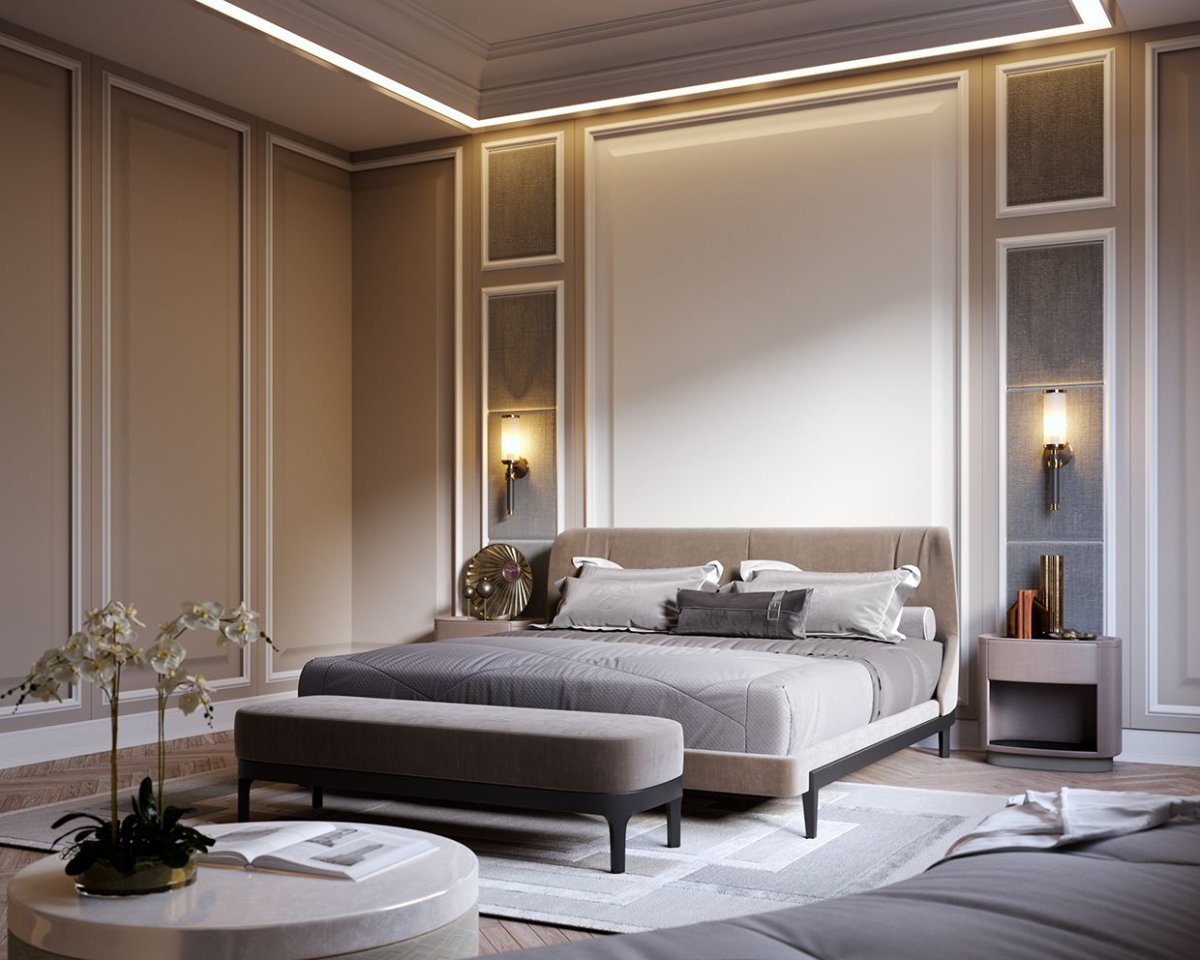 Гирлянда в спальне