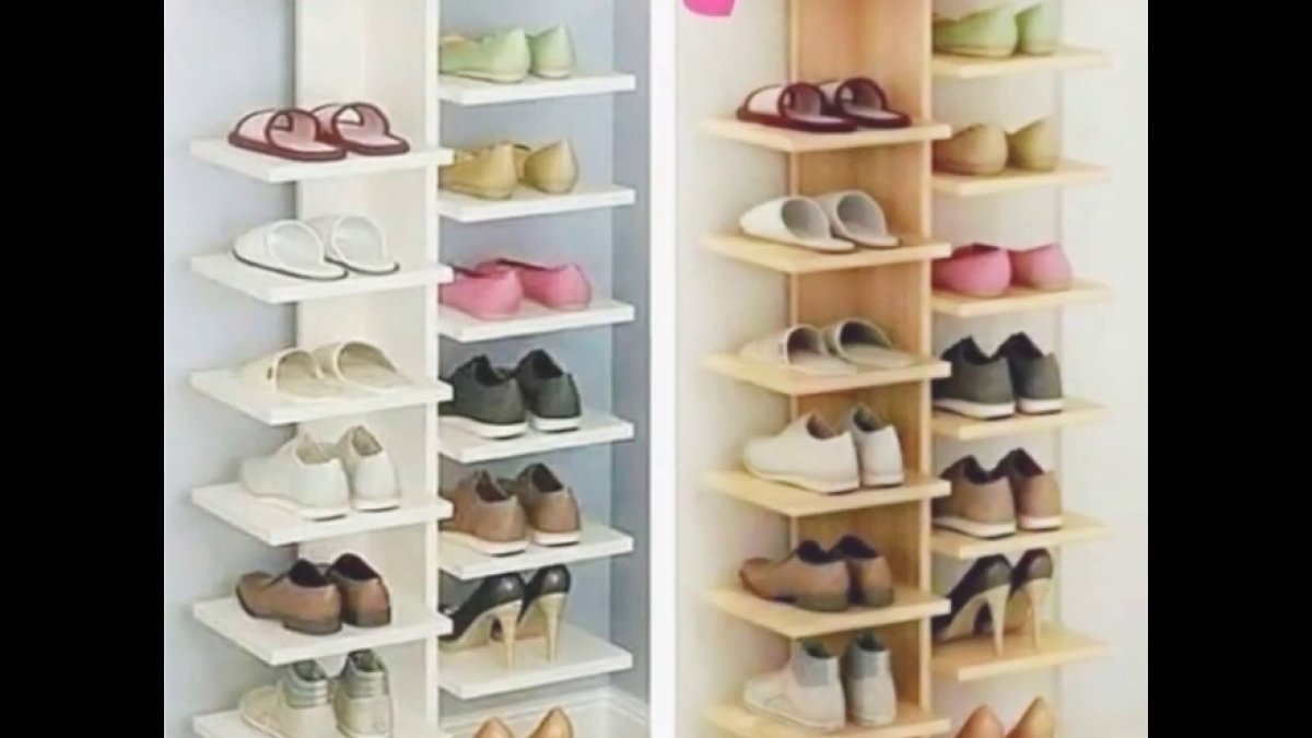 Полочка для обуви из подручных средств