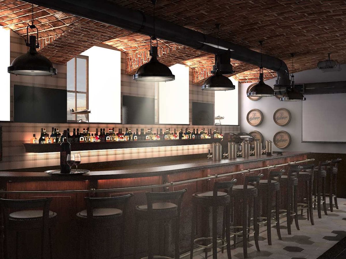 Бар в стиле лофт