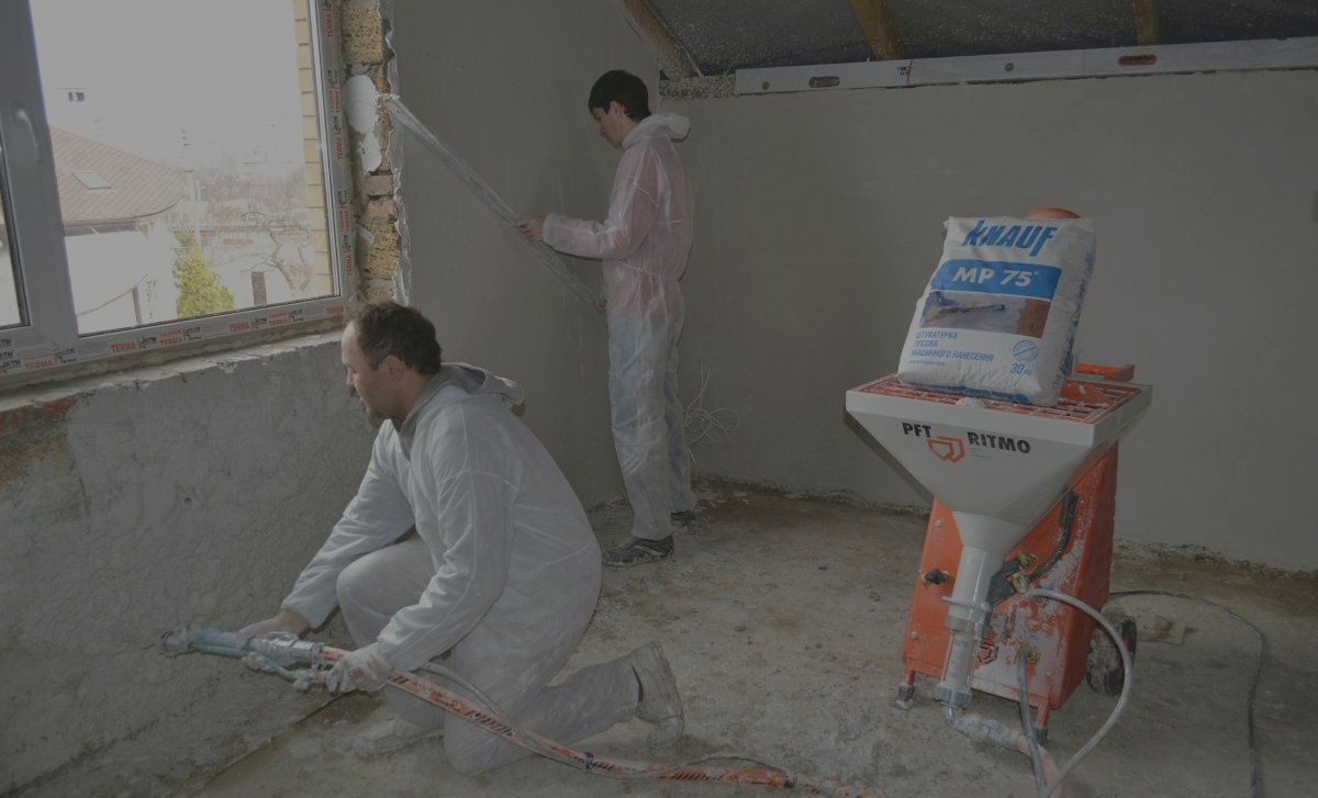 Штукатурка цементно Песчаная механизированная