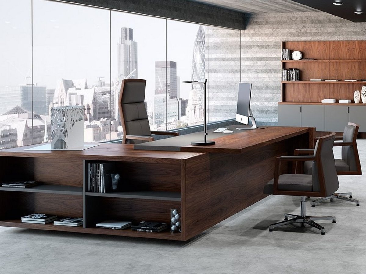 Дизайнерский угловой стол в офис