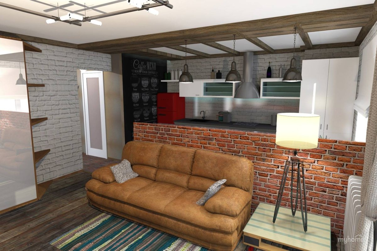 Квартира студия лофт 30 кв