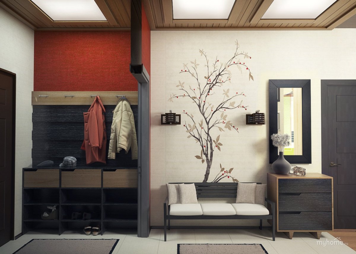 Красивый интерьер коридора