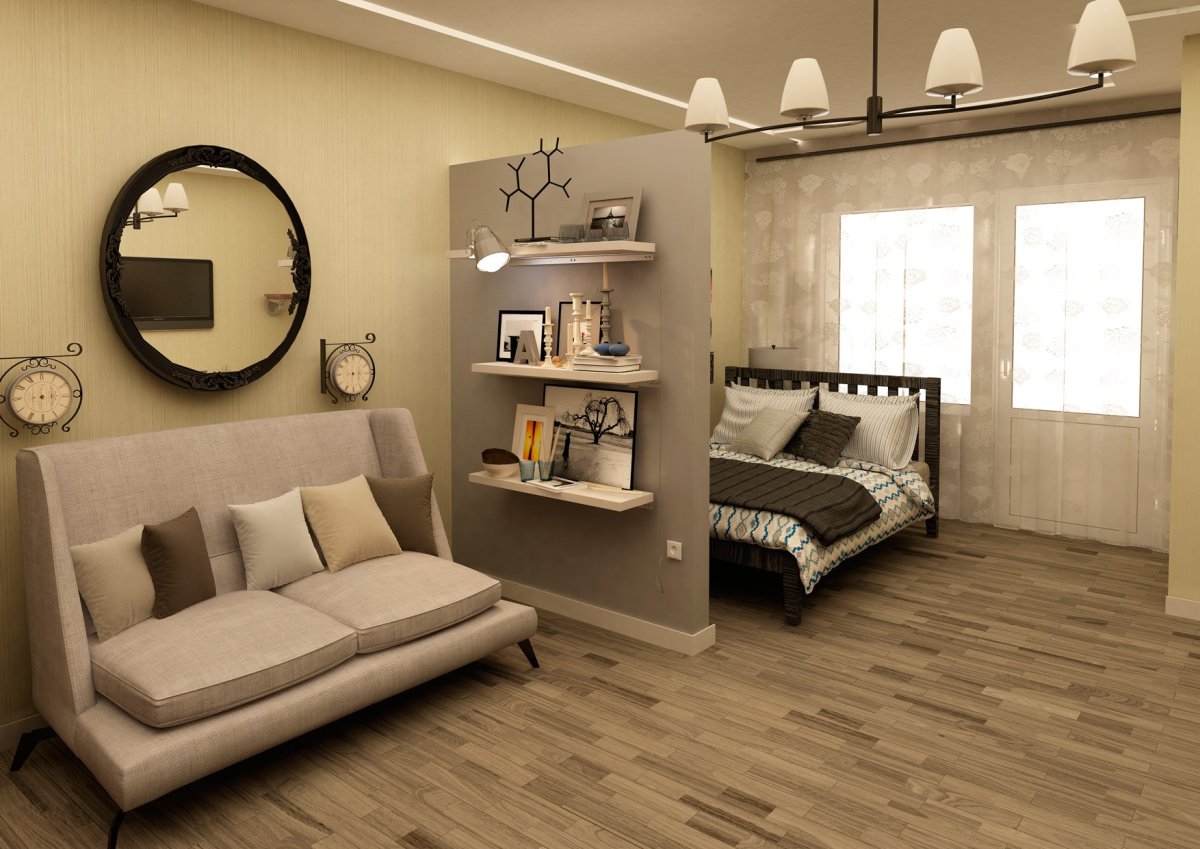 Гостиная-спальня 15м2 икея