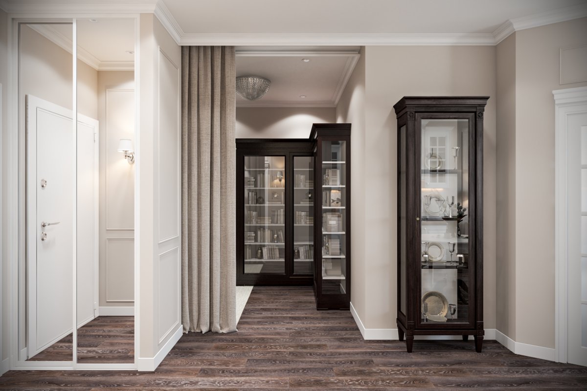 Прихожая в американском стиле в квартире