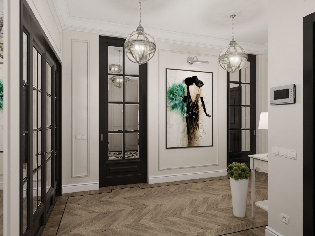 Прихожая в стиле американская классика