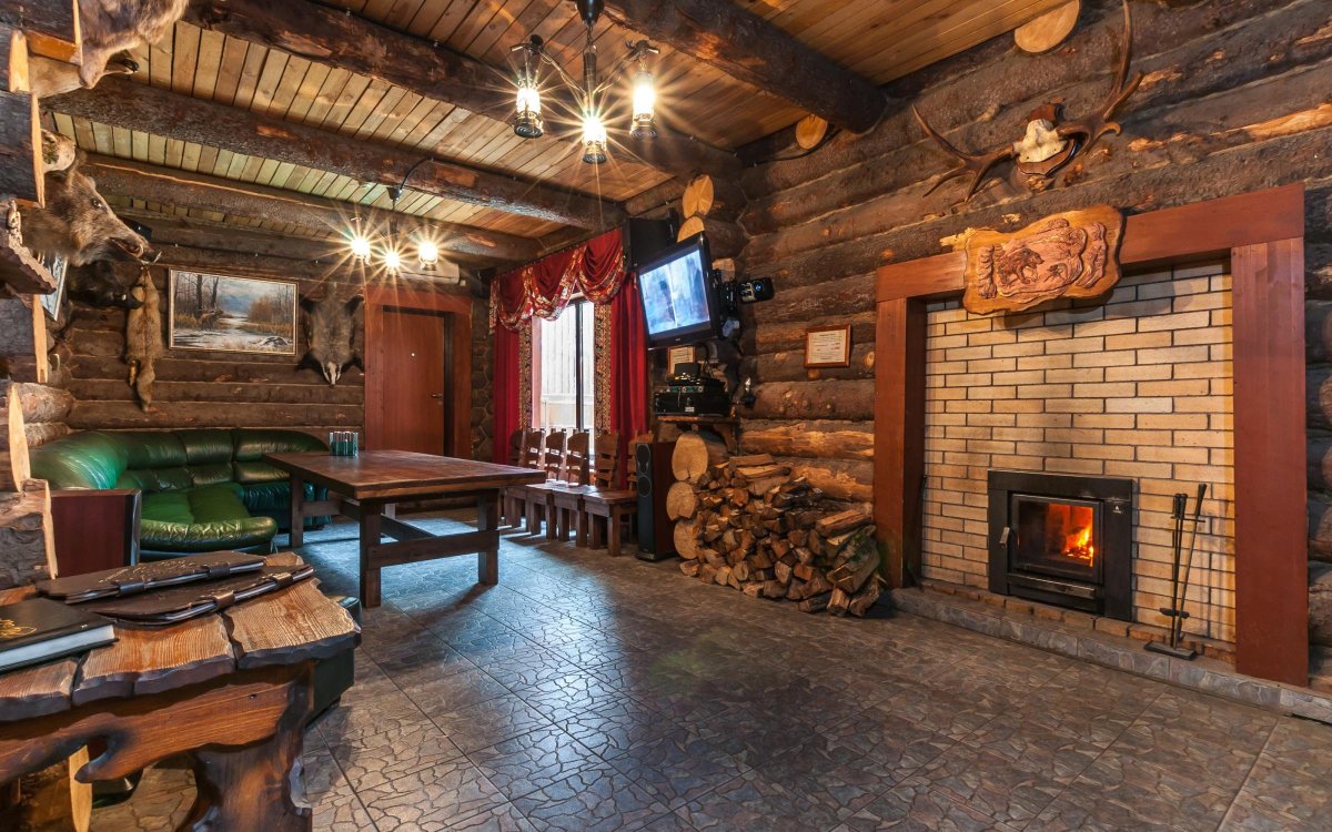 Блокхаус в интерьере бани