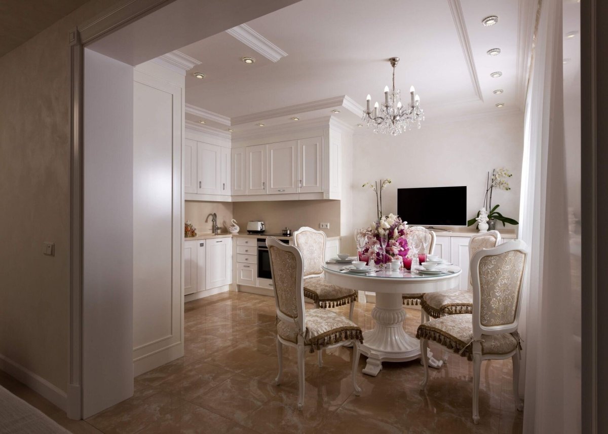 Гостиная в кремовых тонах