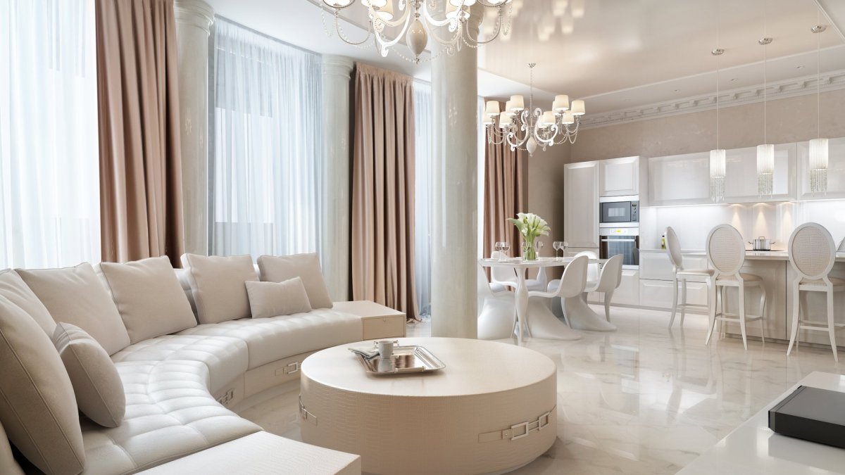 Белый интерьер