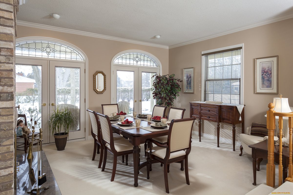 Английская столовая интерьер викторианском стиле