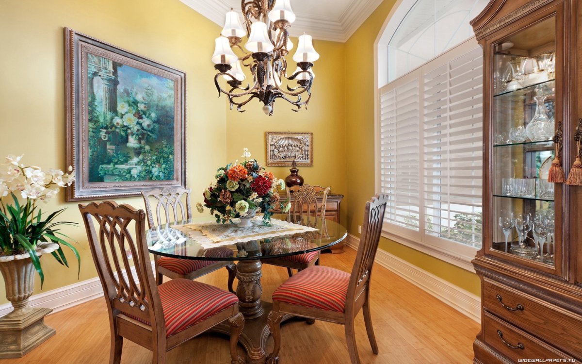 Зонирование кухни и столовой