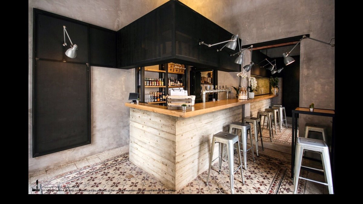 Барная стойка кафе стиль Ваби Саби