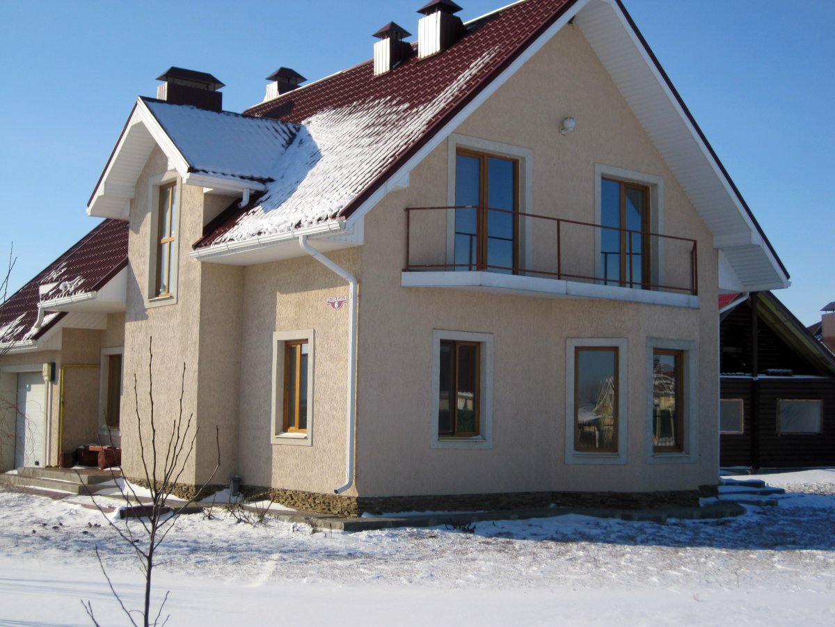 Красивая штукатурка фасада