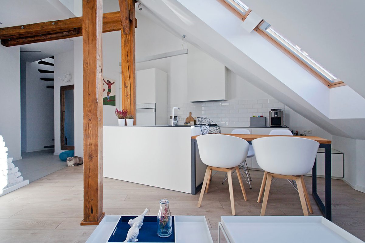 Чердак в стиле лофт