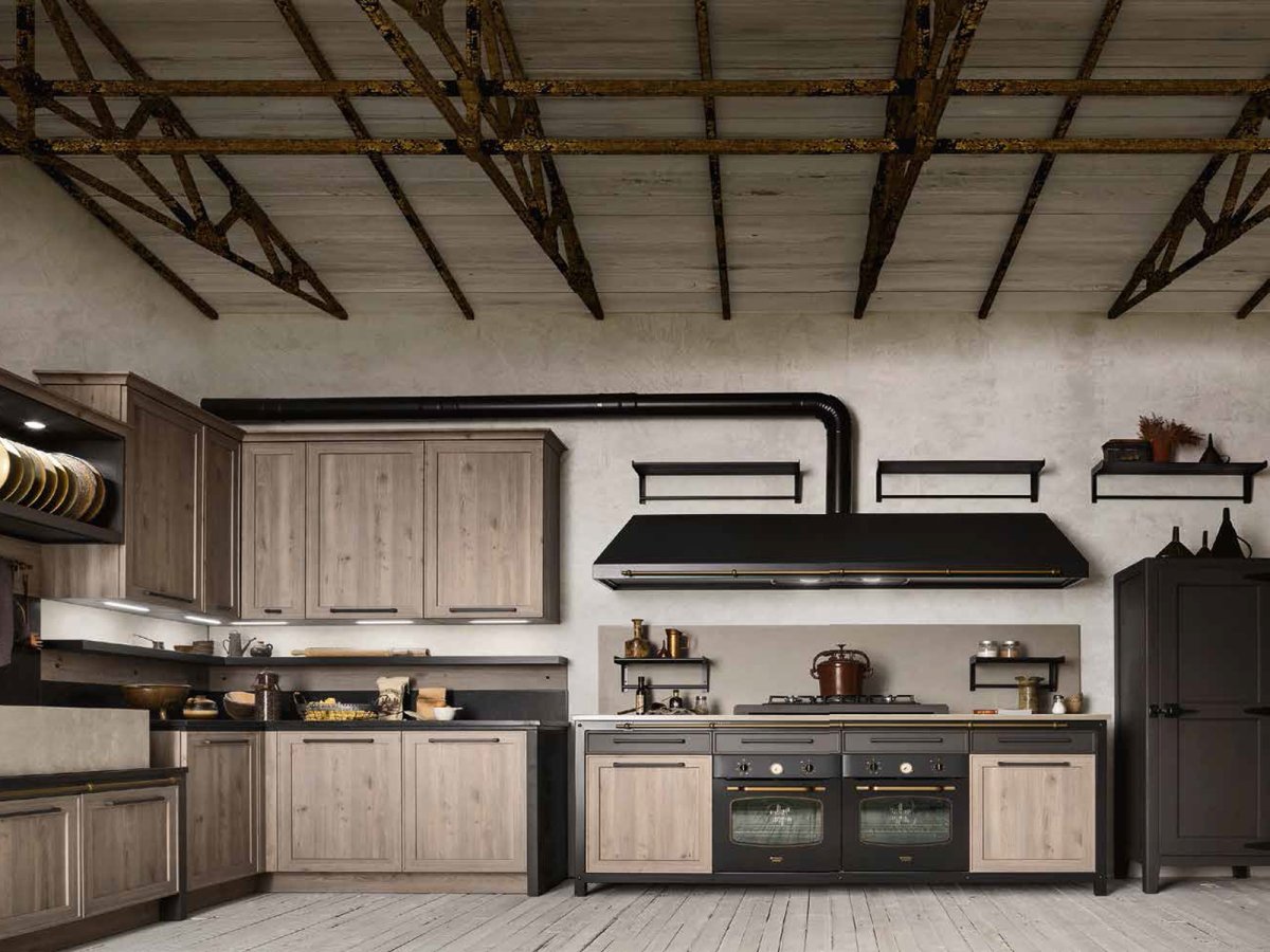 Кухня в стиле Сканди лофт