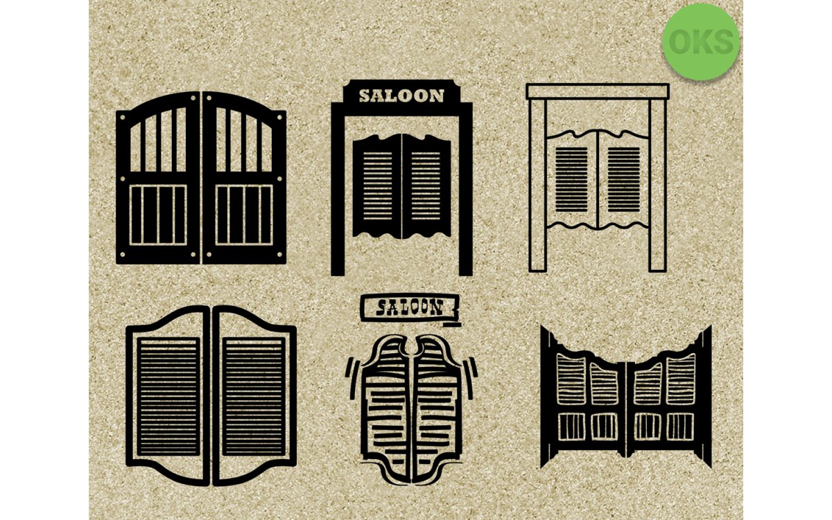 Двери в салуне на диком западе