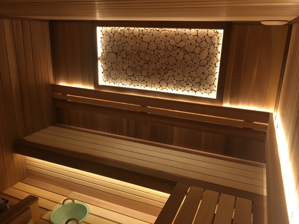 Отделка парной сауны