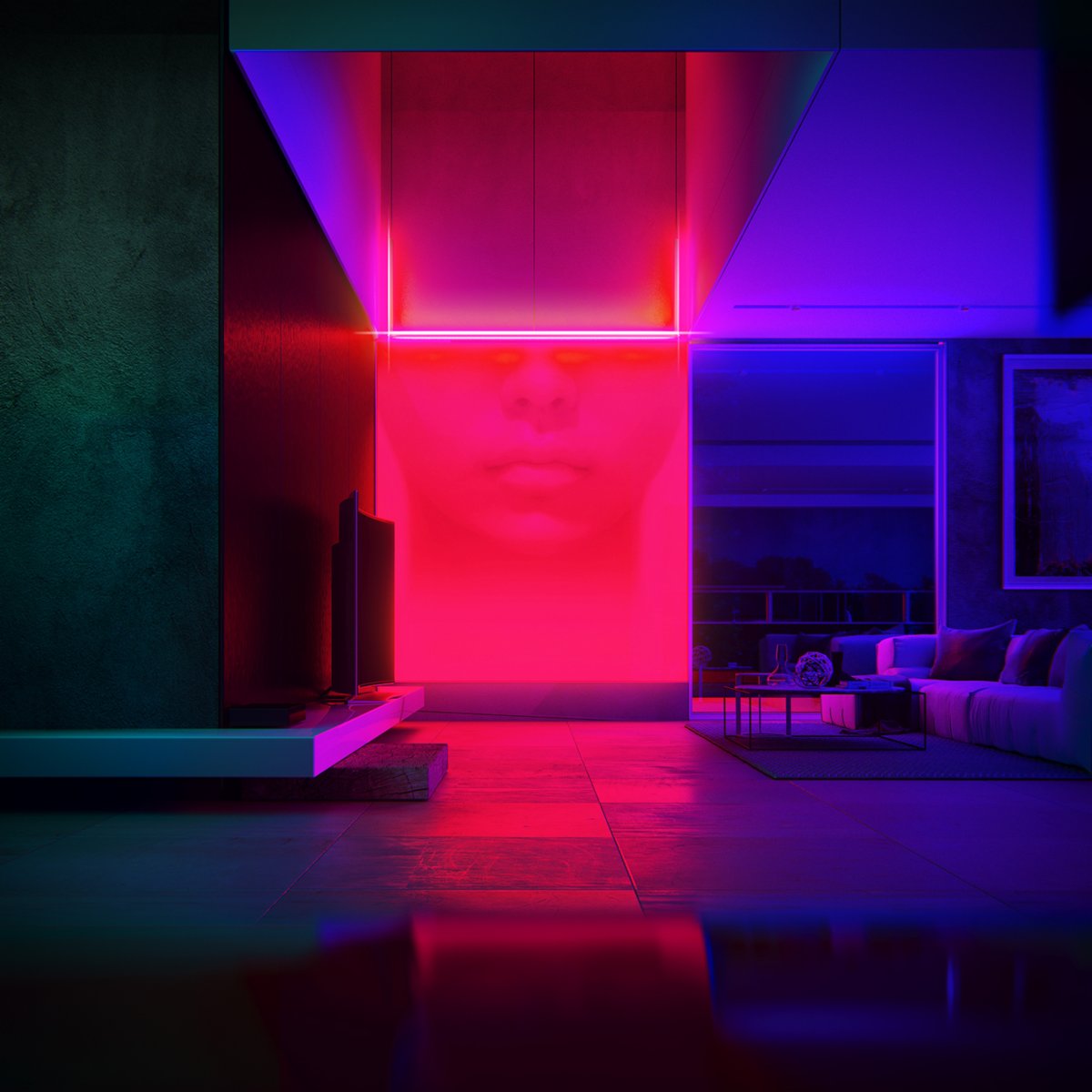 Неоновая комната