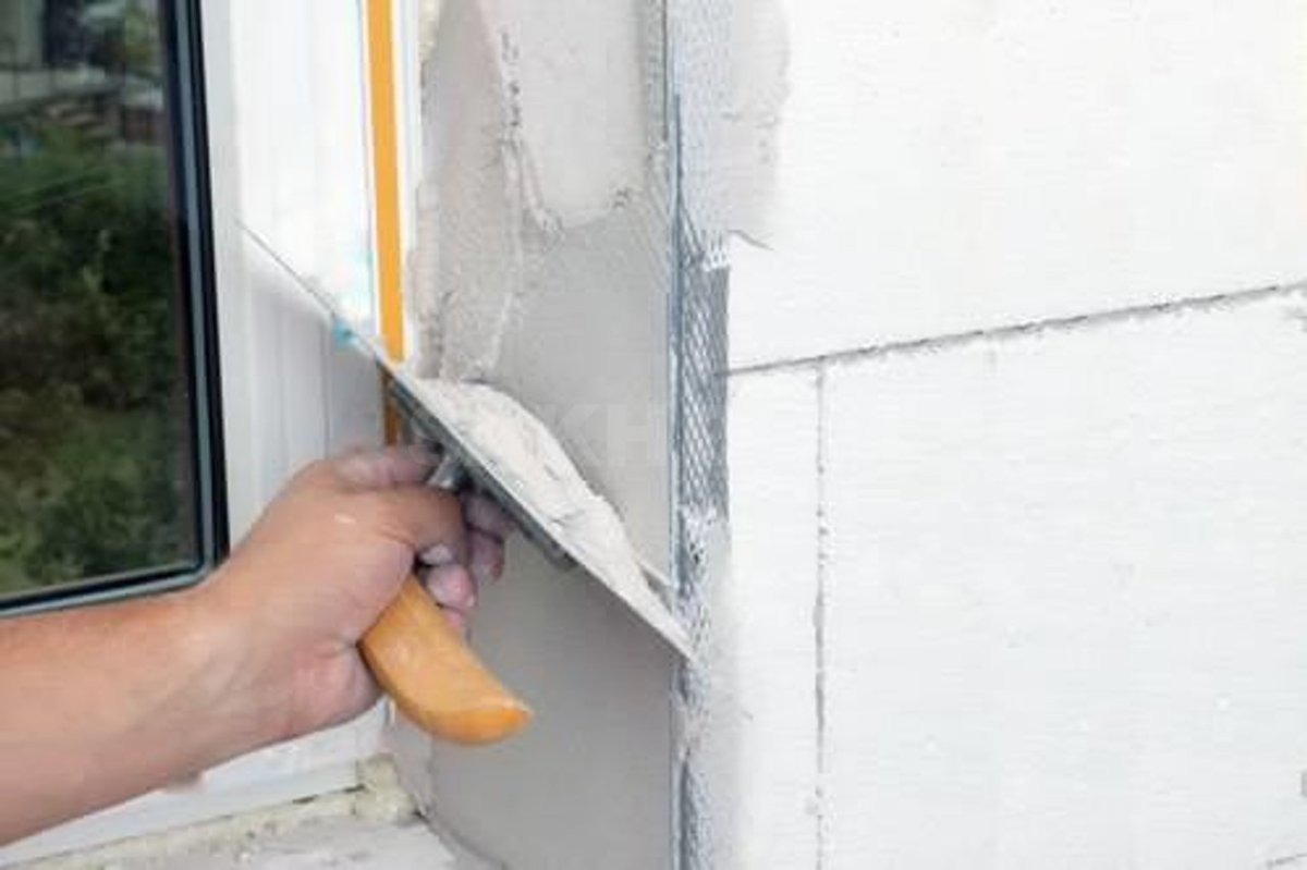 Деревянные откосы штукатурка