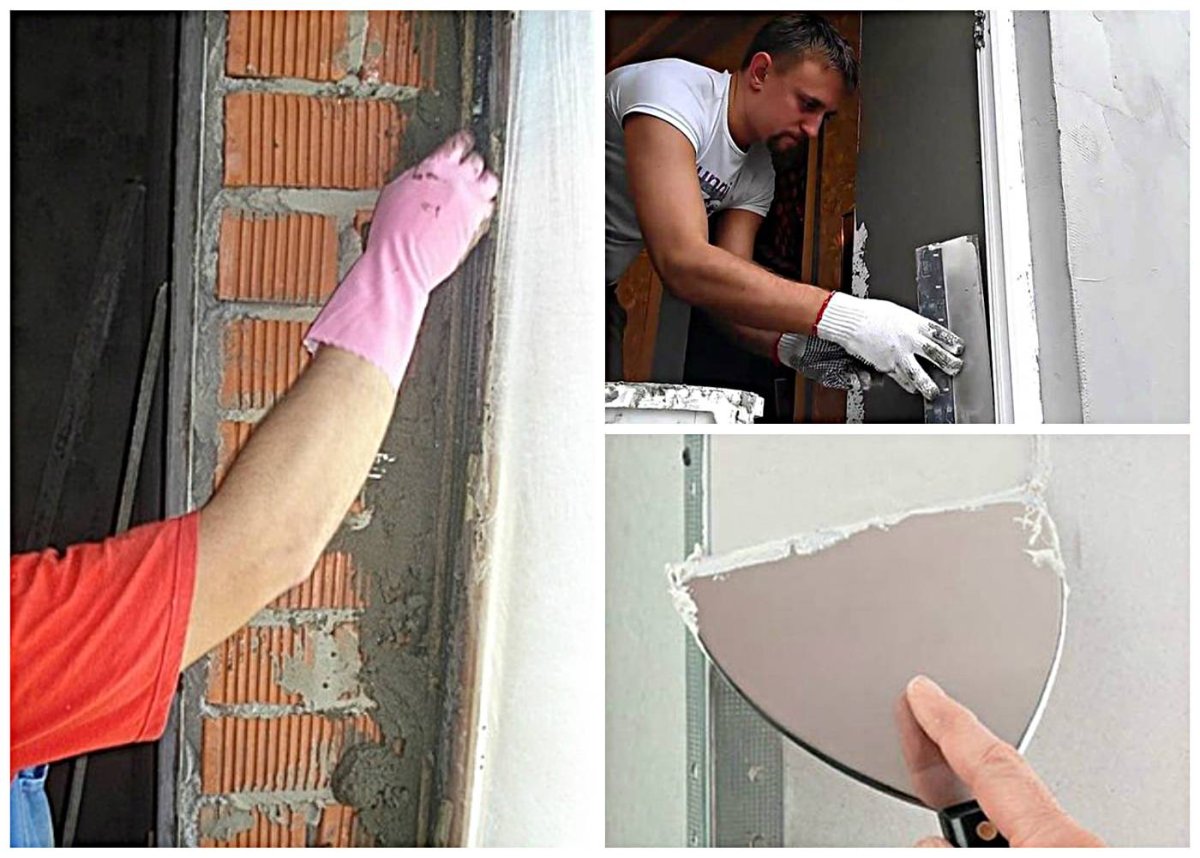 Штукатурка откосов без маяков