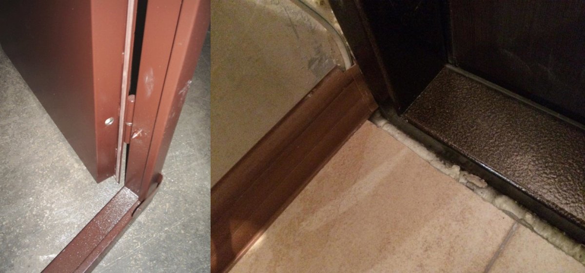 Порожек в ванную в дверном проеме