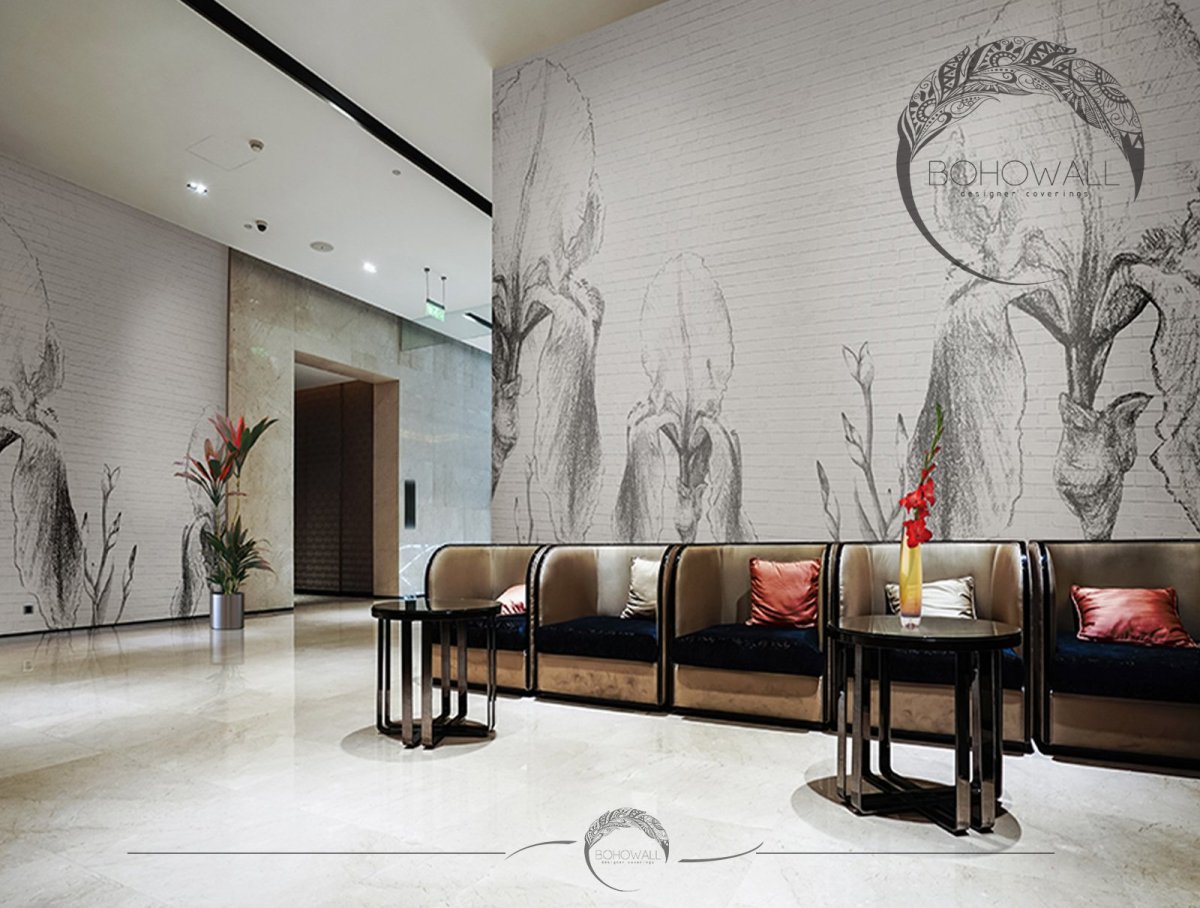 Роспись стен в интерьере лофт