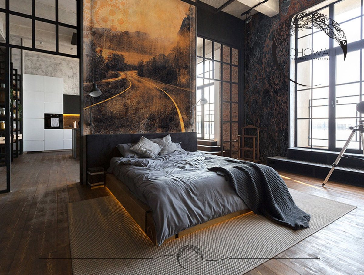 Панно из кирпича на стене