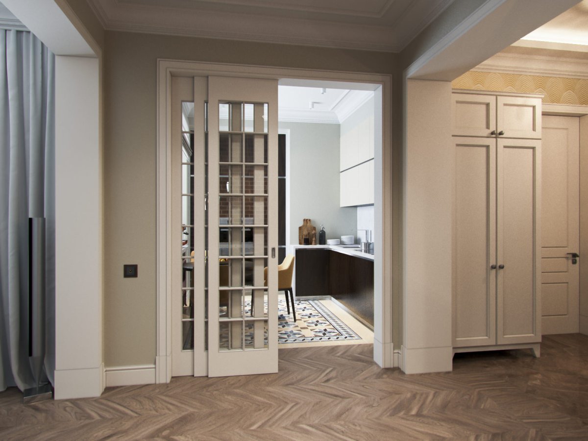 Цветные двери в интерьере