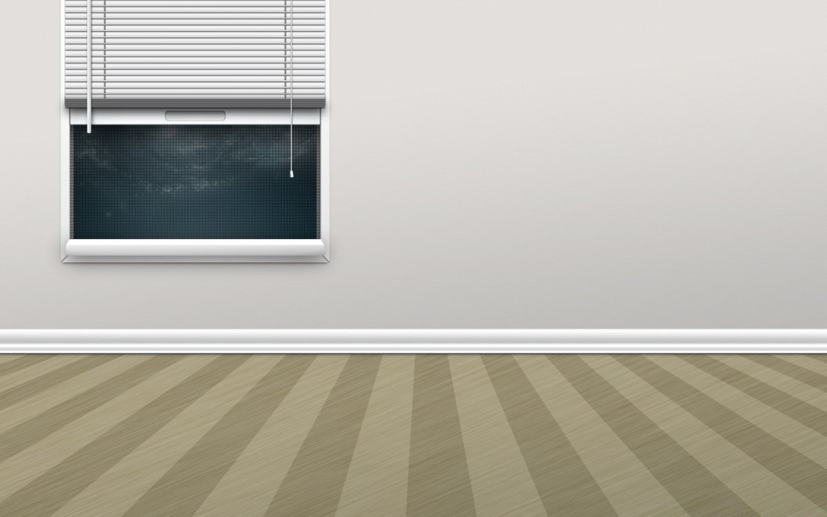 Стол в пустой комнате