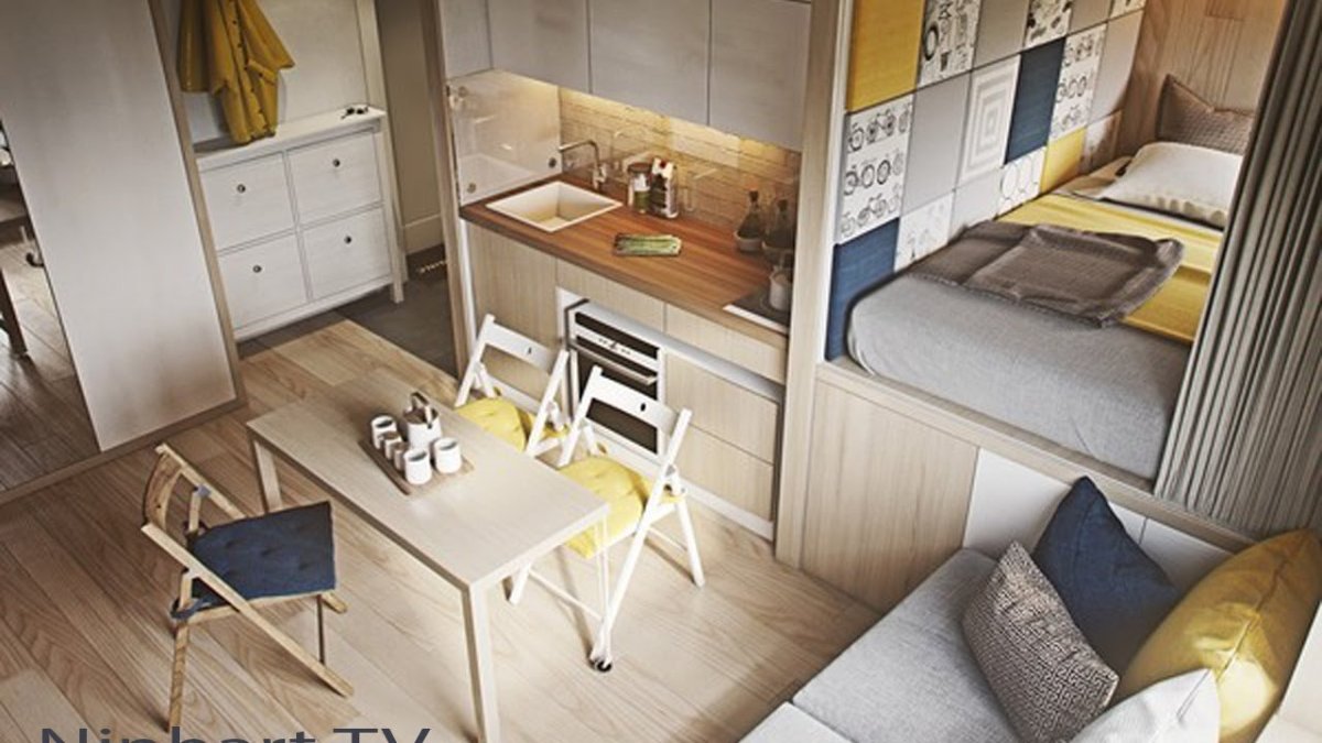 Мебельный интерьер однокомнатной квартиры