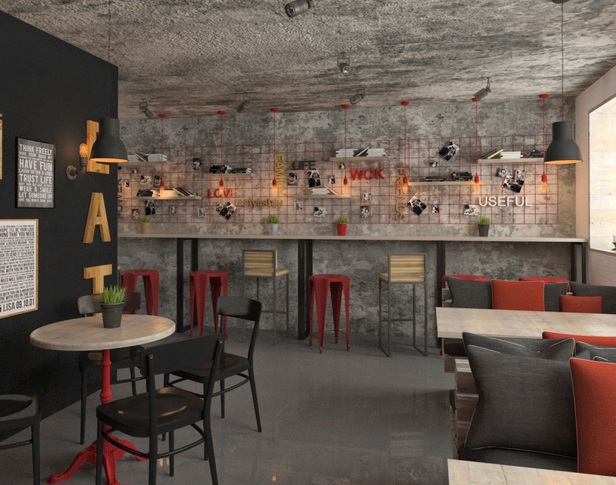 Лофт интерьеры ресторанов и кафе