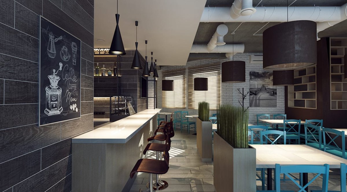 Кафе Версаль в стиле лофт