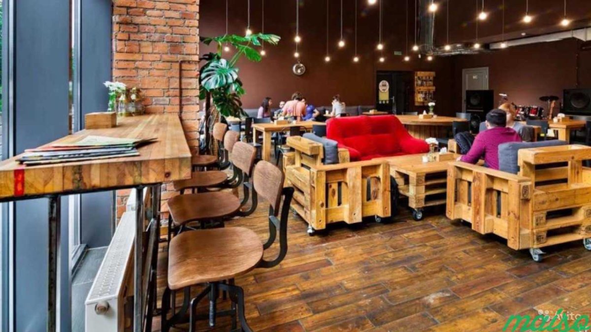 Интерьер детского кафе в стиле лофт