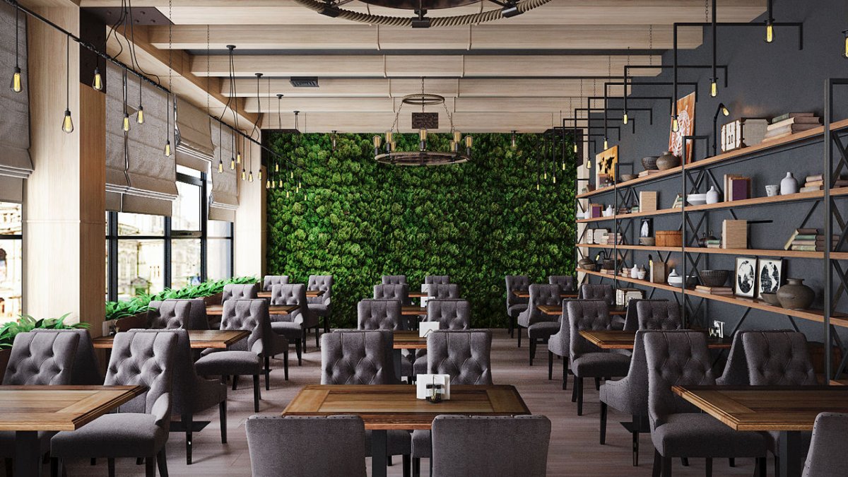 Мебель лофт для кафе