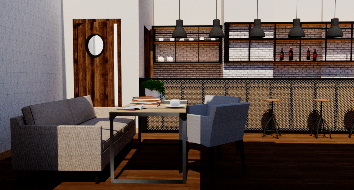 Барная в стиле лофт