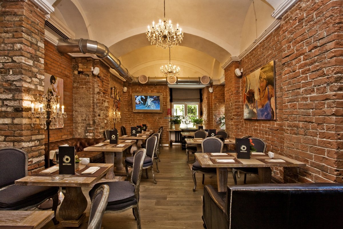Интерьер ресторана в стиле лофт