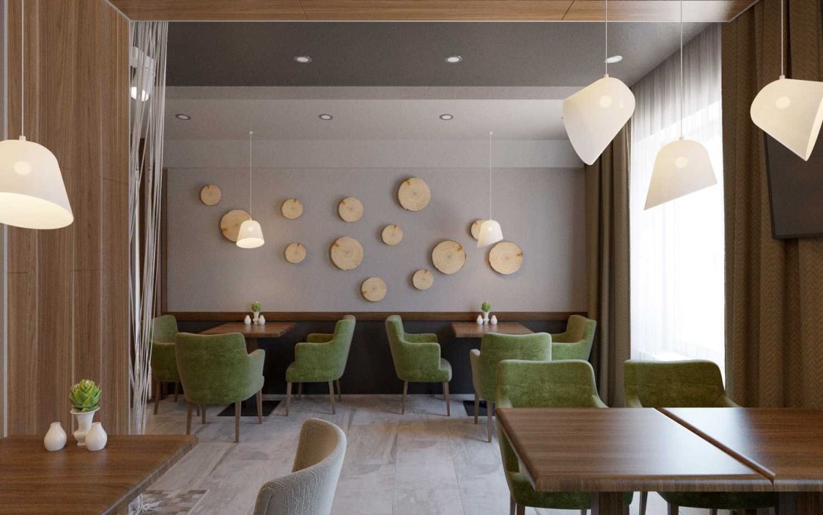 Интерьер зала кафе