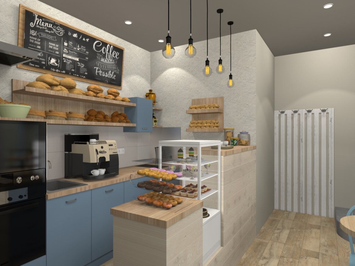 Интерьер кофейни кондитерской