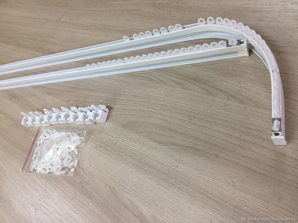 Карниз алюминиевый профиль однорядный поворот 90º