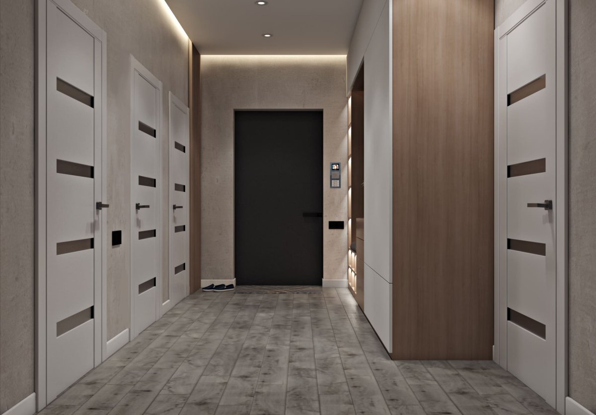 Двери венге в интерьере прихожей