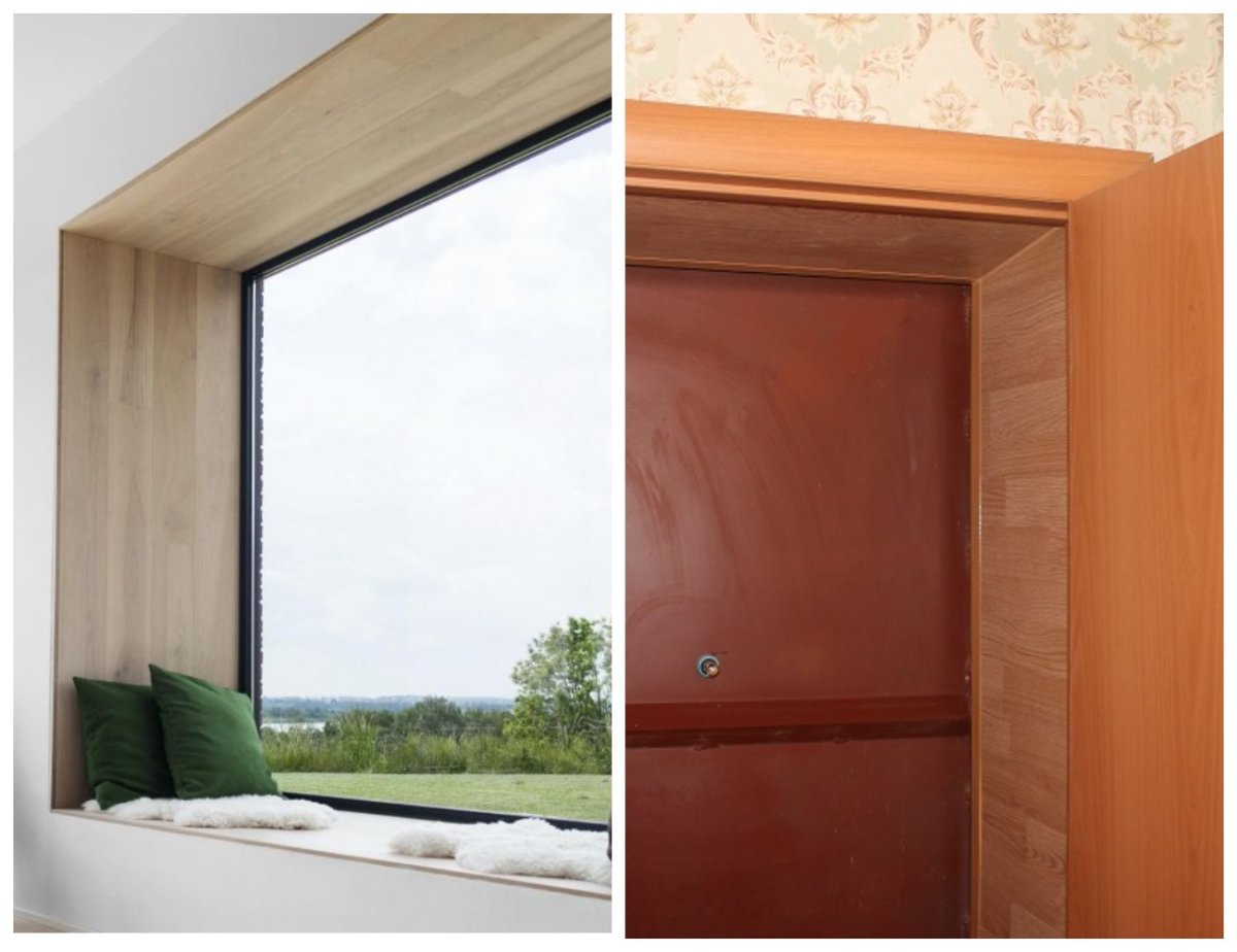 Отделка откосов пластиковых окон внутри