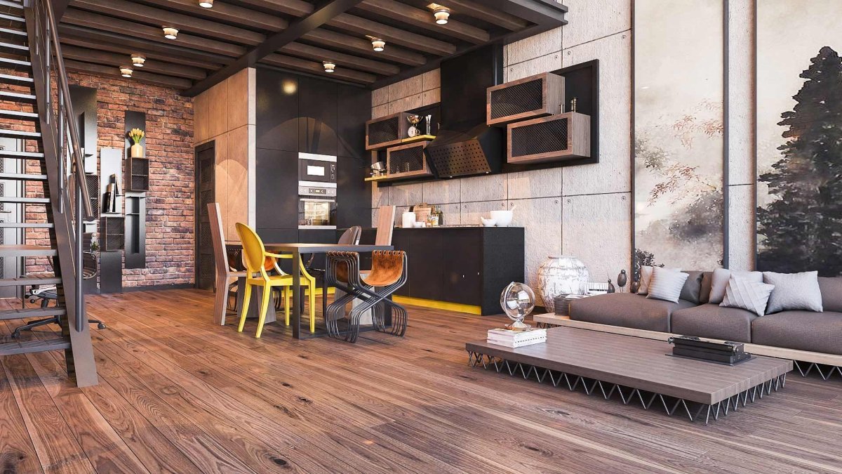 Интерьер лофт