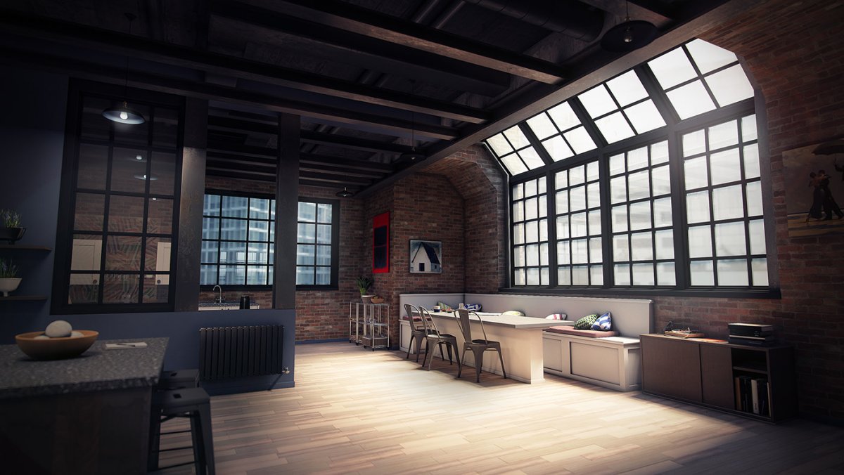 Рабочий стол лофт