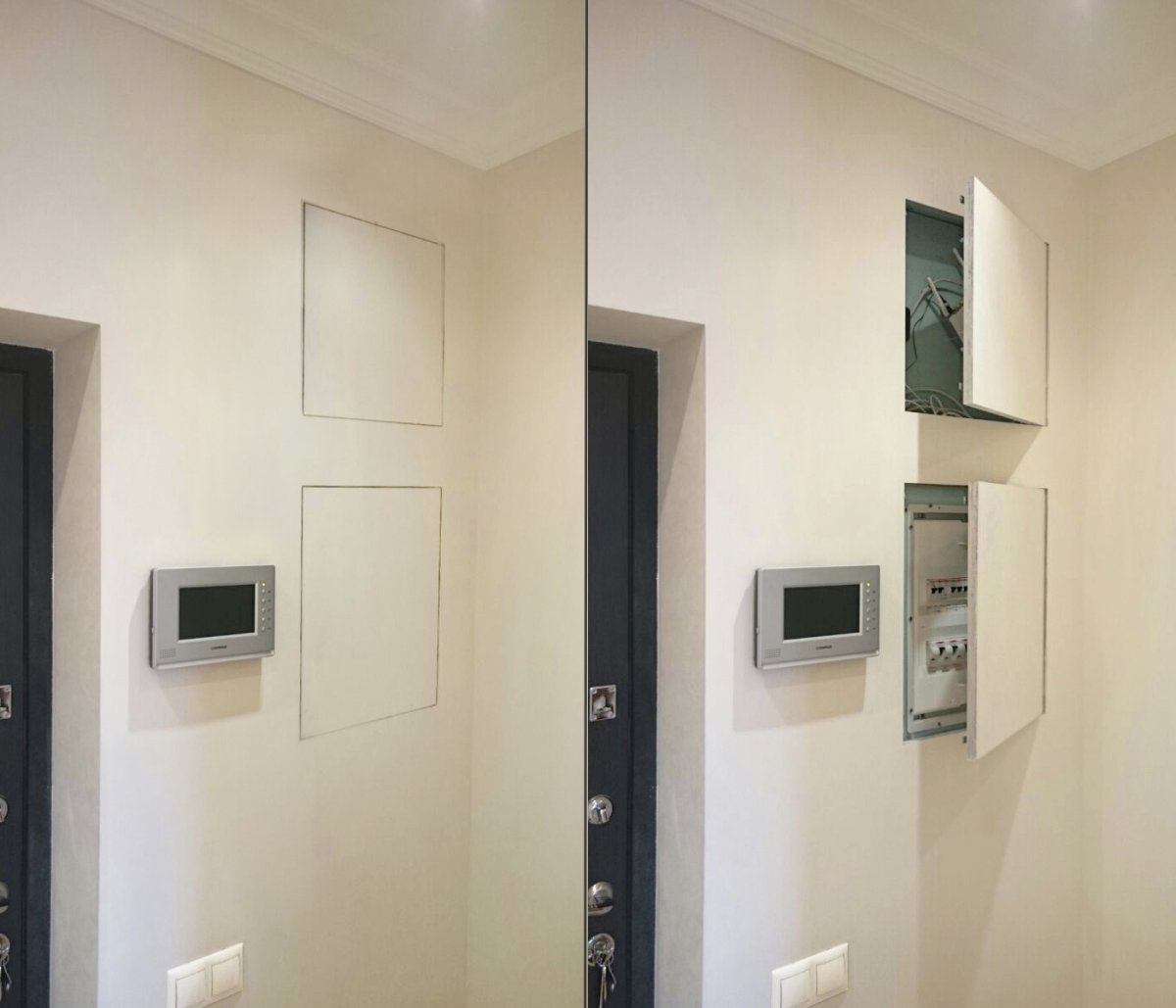 Электрический щиток в стене